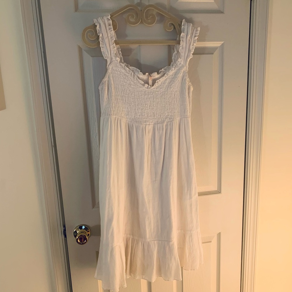 White midi dress
